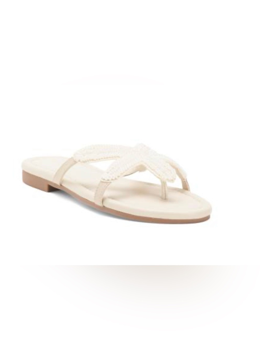 Brand New Caroline Constas Hand Beaded Starfish Slide Sandals